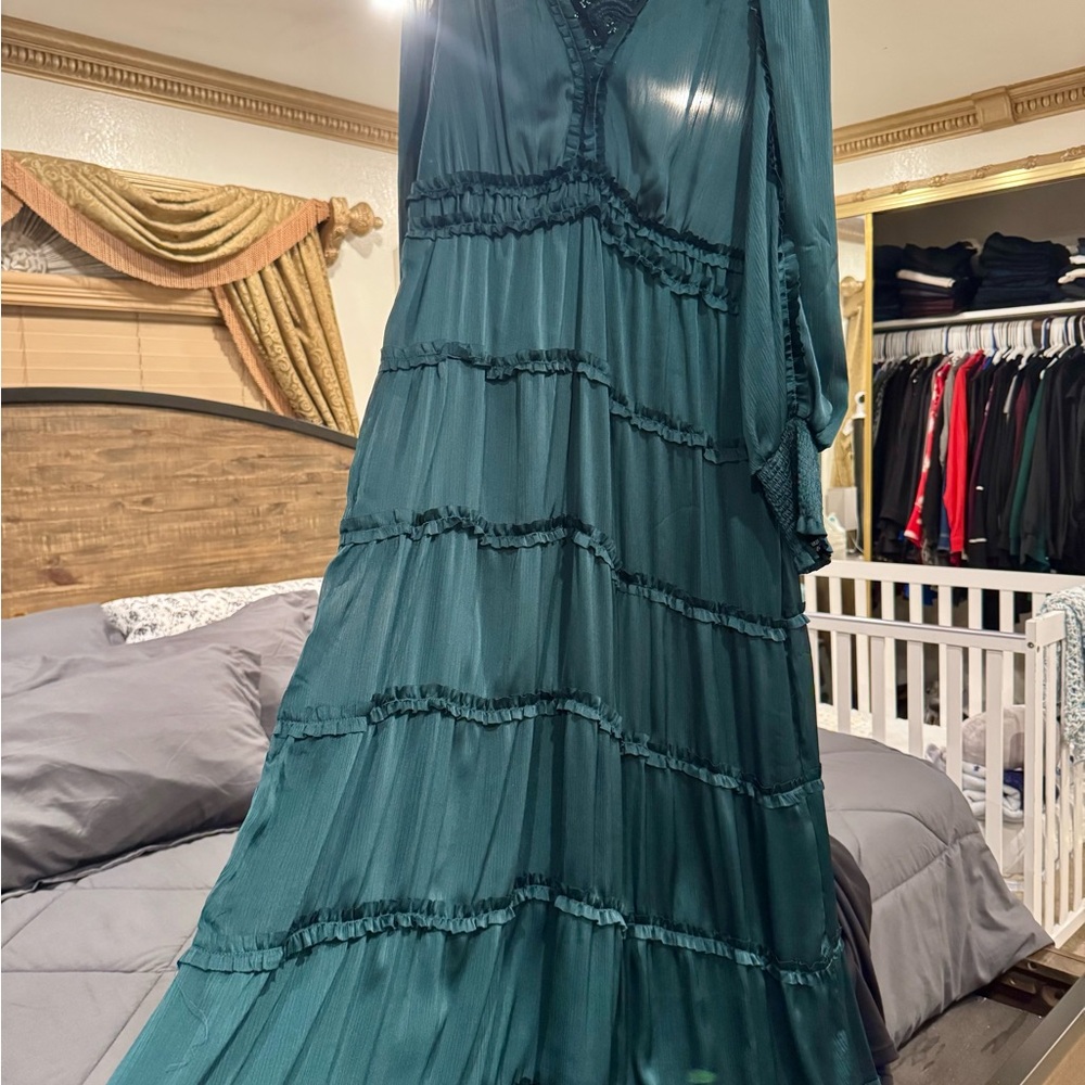 Elegant Teal Women's Dress